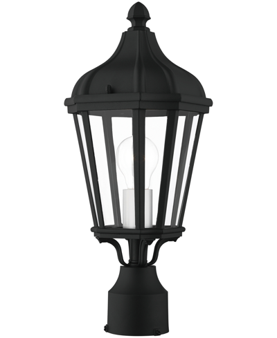 Shop Livex Morgan 1 Light Outdoor Post Top Lantern In Textured Black With