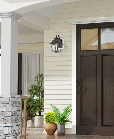 Livex Wentworth 1 Light Outdoor Small Wall Lantern In Charcoal