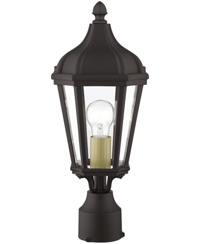 Shop Livex Morgan 1 Light Outdoor Post Top Lantern In Bronze With Antique Gold