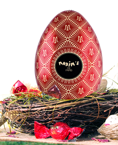 Shop Maxim's De Paris Easter Red Egg Tin Milk Chocolate Gift, 2.8 oz In No Color
