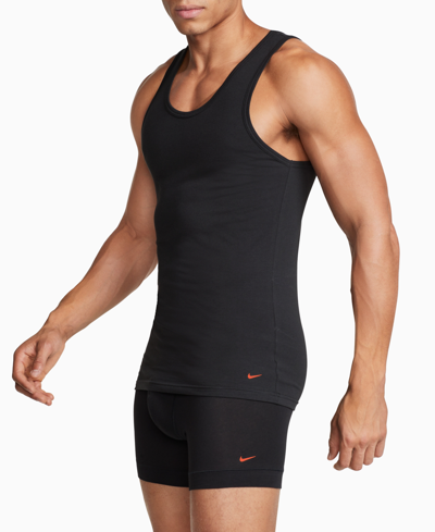 Shop Nike Men's Dri-fit Ultra Comfort Tanks, Pack Of 2 In Black