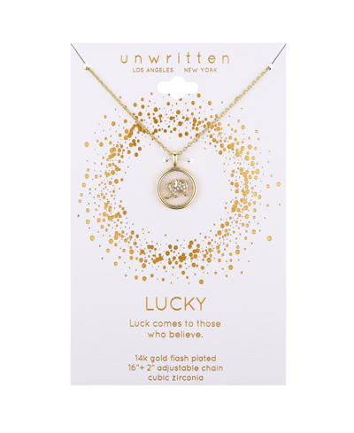Shop Unwritten Cubic Zirconia Elephant Pendant Necklace In Gold