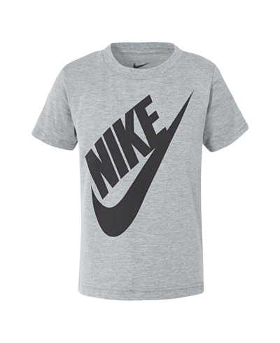Shop Nike Little Boys Jumbo Futura Short Sleeves T-shirt In Dark Gray Heather