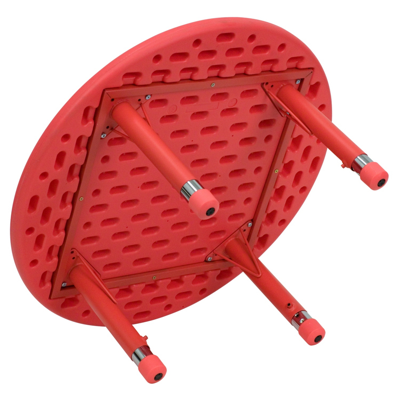 Shop Flash Furniture 33'' Round Red Plastic Height Adjustable Activity Table
