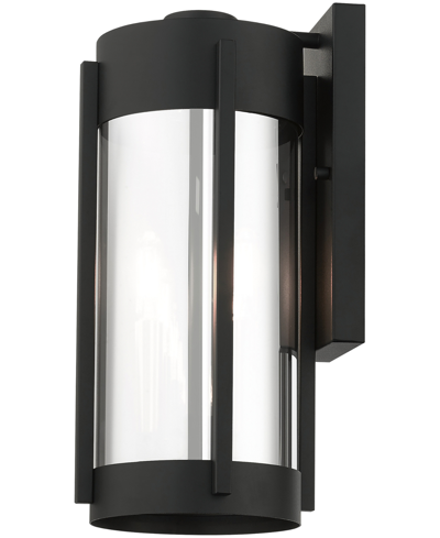 Shop Livex Sheridan 2 Light Outdoor Wall Lantern In Black