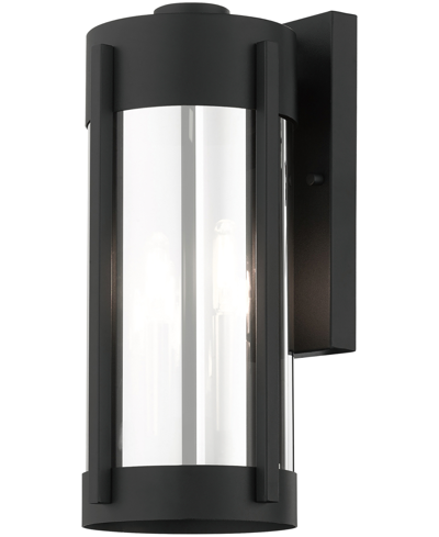 Shop Livex Sheridan 2 Light Outdoor Wall Lantern In Black