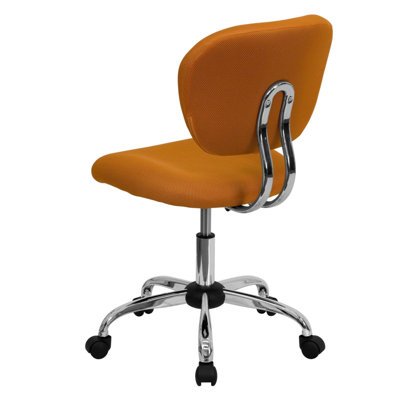 Shop Flash Furniture Mid-back Orange Mesh Swivel Task Chair With Chrome Base