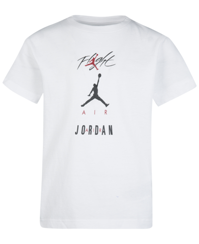 Shop Jordan Little Boys Triple Threat Short Sleeve T-shirt In White