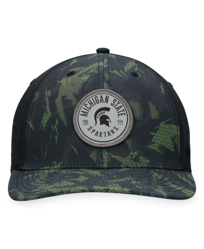 Top Of The World Black Michigan State Spartans Oht Military Appreciation Camo Render Flex Hat In Black