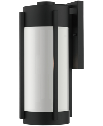 Shop Livex Sheridan 3 Light Outdoor Wall Lantern In Black