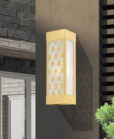 Livex Berkeley 2 Light Outdoor Ada Sconce In Satin Gold