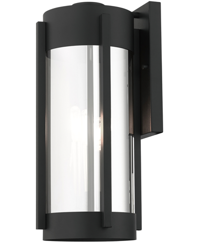 Shop Livex Sheridan 3 Light Outdoor Wall Lantern In Black