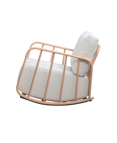 Shop Tov Furniture 1 Pc. Olefin Outdoor Rocking Chair In Terracotta
