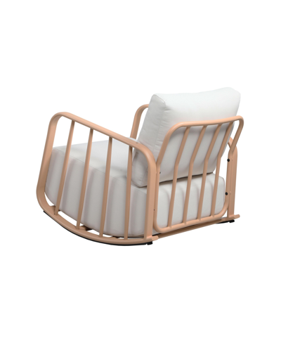 Shop Tov Furniture 1 Pc. Olefin Outdoor Rocking Chair In Terracotta