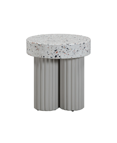 Tov Furniture 1 Pc. Faux Terrazzo Indoor, Outdoor Round Side Table In Terrazzo