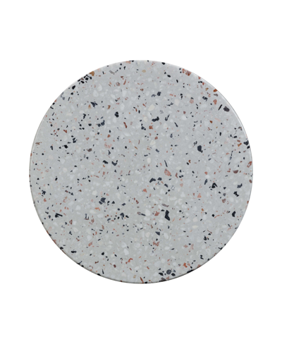 Tov Furniture 1 Pc. Faux Terrazzo Indoor, Outdoor Round Side Table In Terrazzo