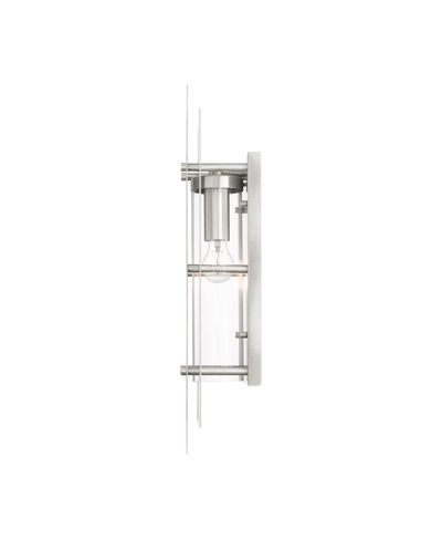 Livex Utrecht 1 Light Outdoor Wall Lantern In Brushed Nickel