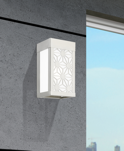 Shop Livex Berkeley 1 Light Outdoor Ada Small Sconce In Brushed Nickel