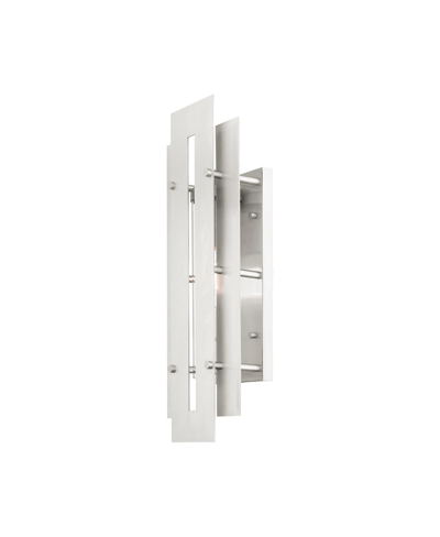 Livex Utrecht 1 Light Outdoor Wall Lantern In Brushed Nickel