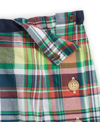 Shop Polo Ralph Lauren Toddler And Little Girls Pleated Cotton Madras Skirt In Red Multi