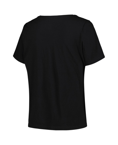 Profile Black Phoenix Suns Plus Size Arch Over Logo V-neck T-shirt In Black