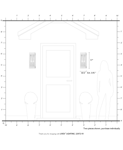 Livex Malmo 2 Light Outdoor Ada Sconce In Brushed Nickel