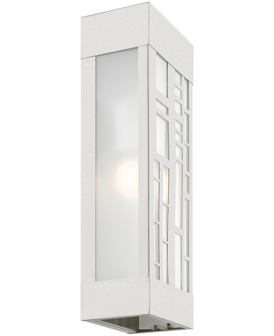 Livex Malmo 2 Light Outdoor Ada Sconce In Brushed Nickel