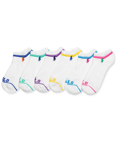 Shop Polo Ralph Lauren Women's 6-pk. Color Pop Logo Ankle Socks In Asst