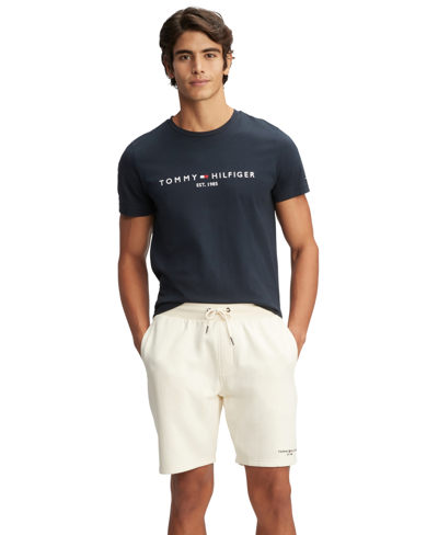 Shop Tommy Hilfiger Men's Cotton Fleece Logo Shorts In Calico