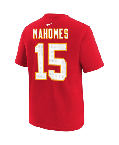 Nike Big Boys  Patrick Mahomes Red Kansas City Chiefs Player Name And Number T-shirt In Red