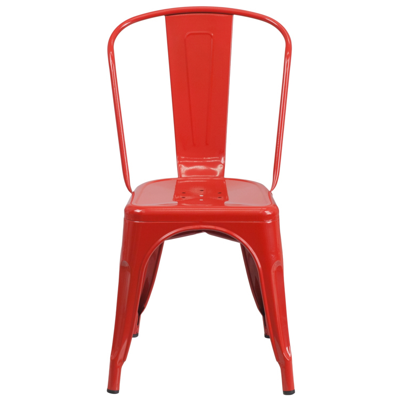 Shop Flash Furniture Red Metal Indoor-outdoor Stackable Chair