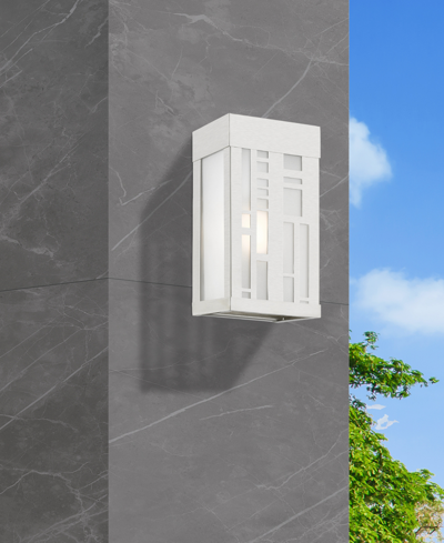 Livex Malmo 1 Light Outdoor Ada Small Sconce In Brushed Nickel