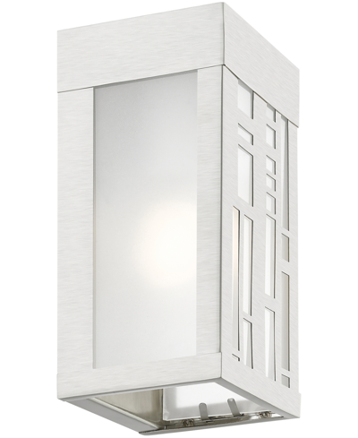 Livex Malmo 1 Light Outdoor Ada Small Sconce In Brushed Nickel