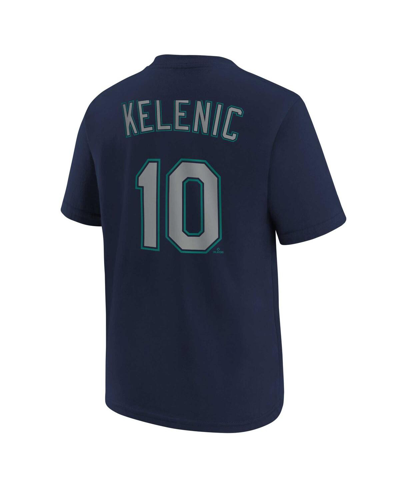 Nike Big Boys  Jarred Kelenic Navy Seattle Mariners Player Name And Number T-shirt In Navy