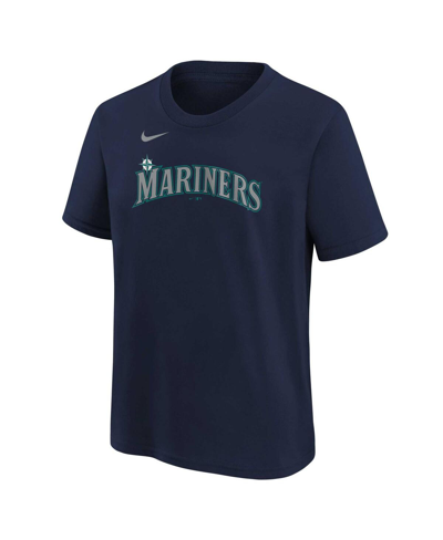 Nike Big Boys  Jarred Kelenic Navy Seattle Mariners Player Name And Number T-shirt In Navy