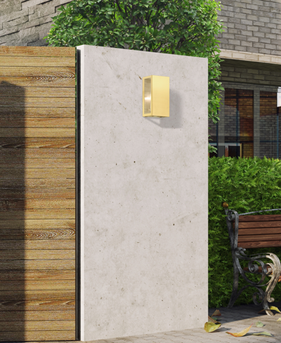Livex Winfield 2 Light Outdoor Ada Medium Sconce In Satin Gold