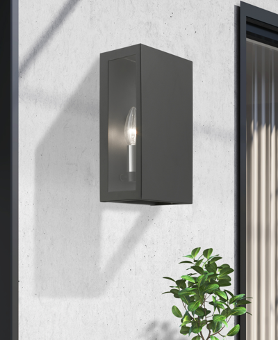 Livex Winfield 2 Light Outdoor Ada Medium Sconce In Textured Black