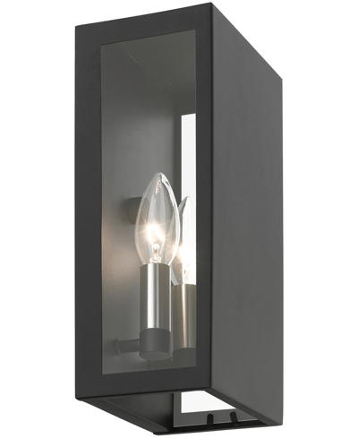 Livex Winfield 2 Light Outdoor Ada Medium Sconce In Textured Black