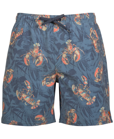 Shop Salt Life Men's Rock Lobster Print 18" Volley Shorts In Elemental Blue