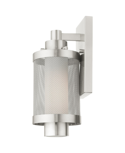 Shop Livex Nottingham 1 Light Wall Lantern In Brushed Nickel