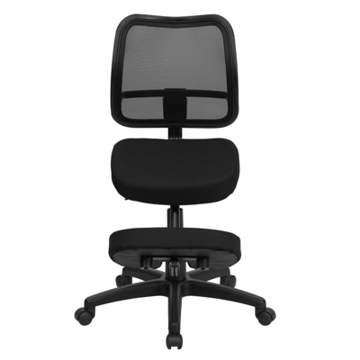 Shop Flash Furniture Mobile Ergonomic Kneeling Swivel Task Chair With Black Mesh Back