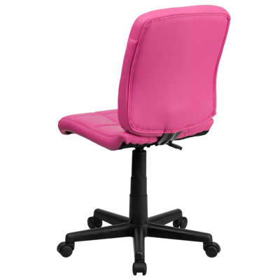 Shop Flash Furniture Mid-back Pink Quilted Vinyl Swivel Task Chair