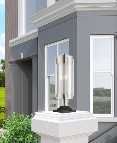 Livex Sheridan 3 Light Outdoor Post Top Lantern In Brushed Nickel