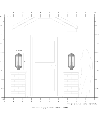 Livex Sheridan 3 Light Outdoor Post Top Lantern In Brushed Nickel