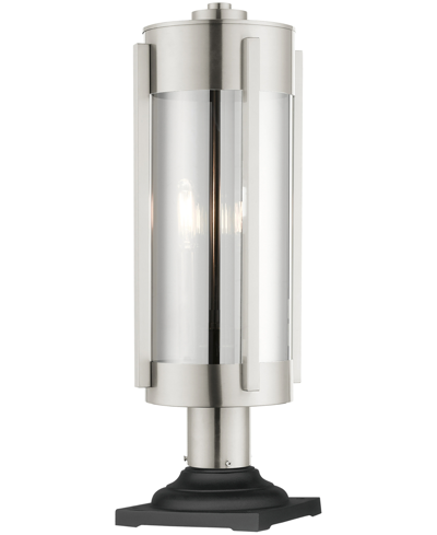 Livex Sheridan 3 Light Outdoor Post Top Lantern In Brushed Nickel