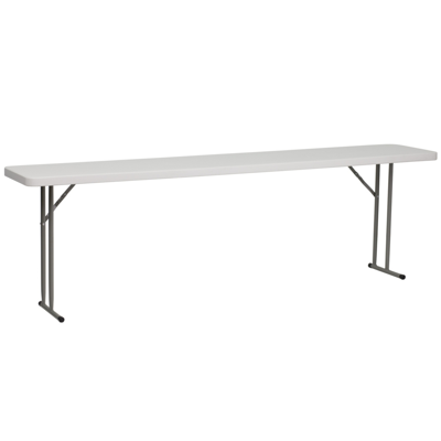 Shop Flash Furniture 18''w X 96''l Granite White Plastic Folding Training Table