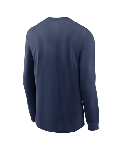 Shop Nike Men's  Navy Minnesota Twins Repeater Long Sleeve T-shirt