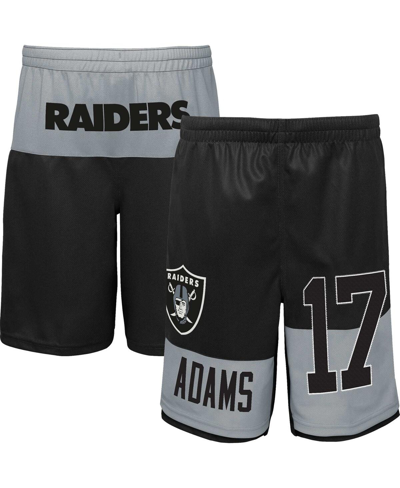 Shop Outerstuff Big Boys And Girls Davante Adams Black Las Vegas Raiders Player Name And Number Shorts