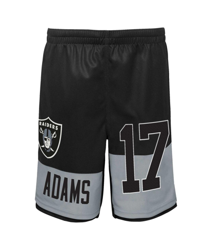 Shop Outerstuff Big Boys And Girls Davante Adams Black Las Vegas Raiders Player Name And Number Shorts