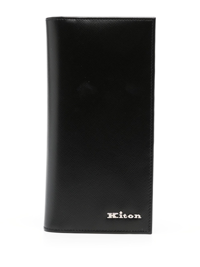 Shop Kiton Bi-fold Wallet In Black